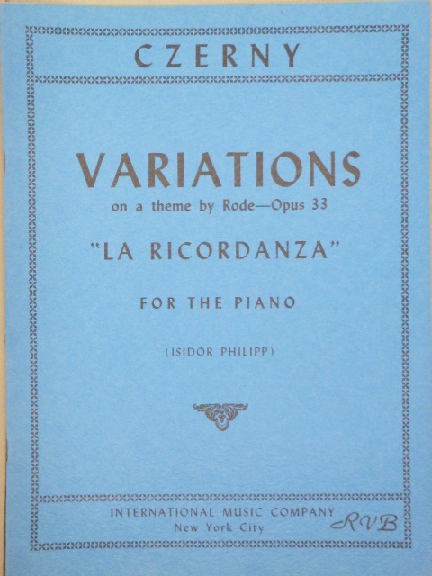 Variations on a Theme by Rode Op. 33
