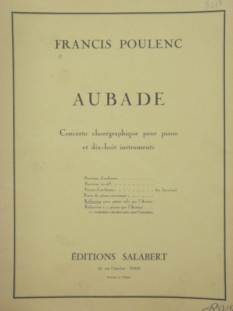 Aubade (for Piano Solo)