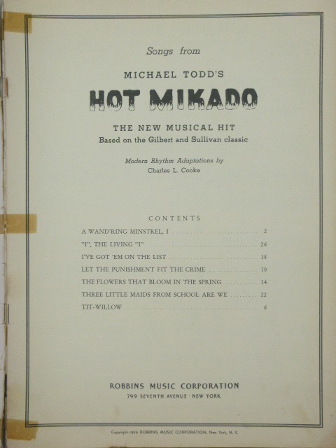ALBUM: Vocal Selections: Hot Mikado