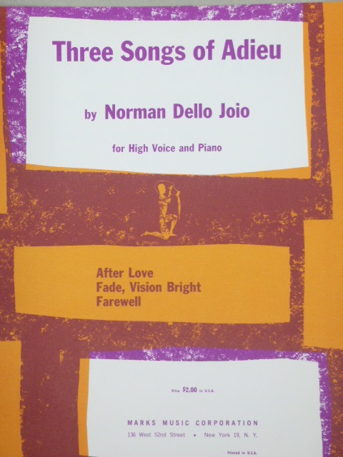 Three Songs of Adieu
