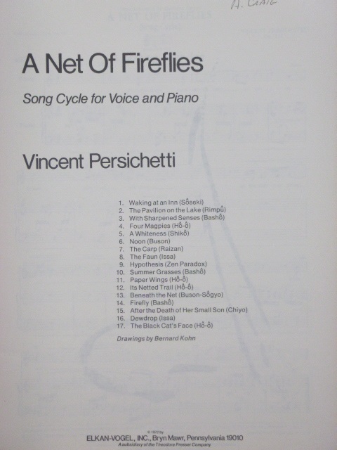 A Net of Fireflies Op. 115