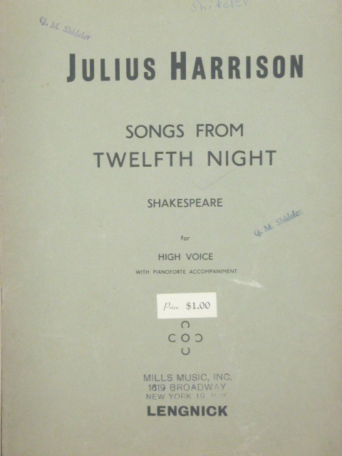 Songs from 'Twelfth Night'