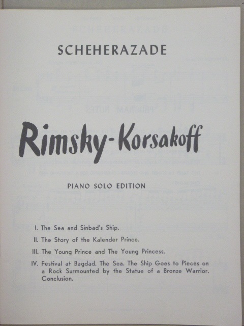 Scheherazade for Piano Solo