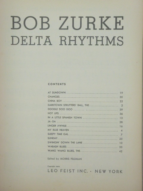 ALBUM: Bob Zurke Delta Rhythms