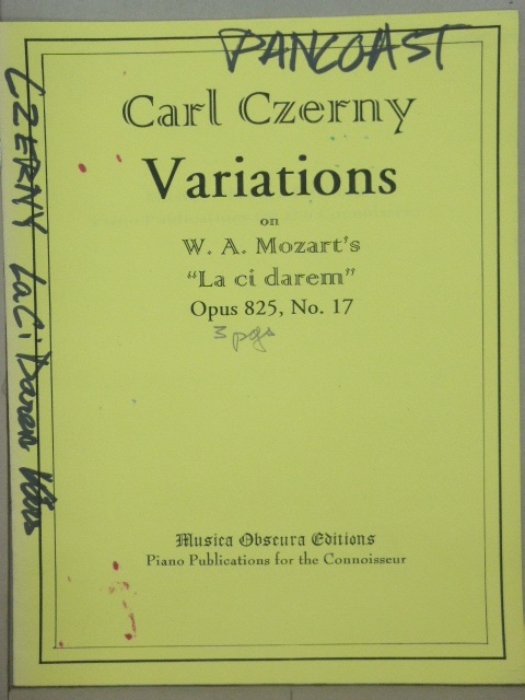 Variations on La Ci Darem Op 825, No. 17