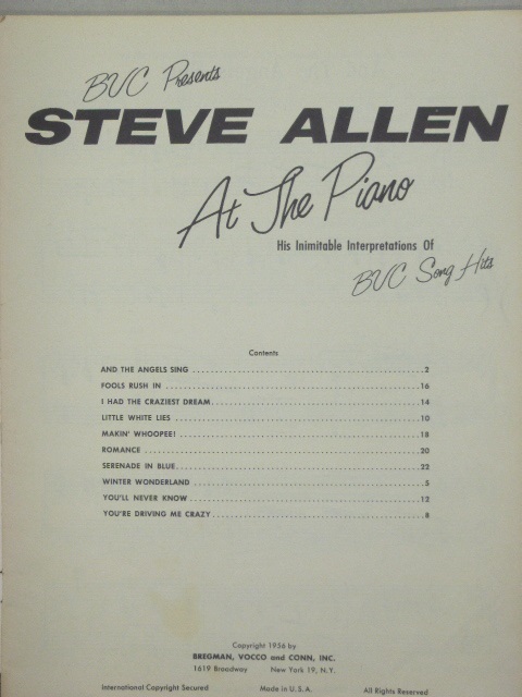 ALBUM: Steve Allen At the Piano