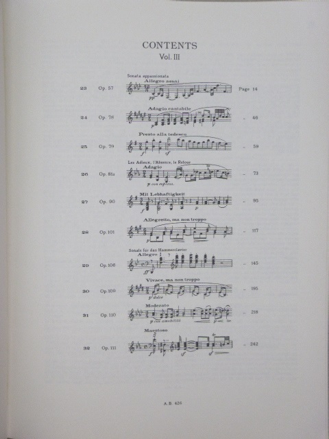 Sonatas for the Piano Vol. 3