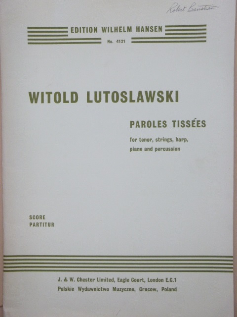 Paroles Tissees (Woven Words)