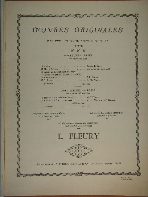 Sonata for Two Flutes without Bass