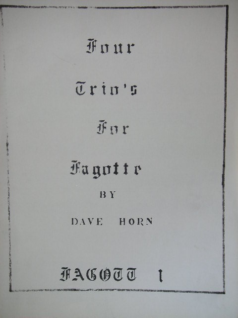 Four Trio's for Fagotte