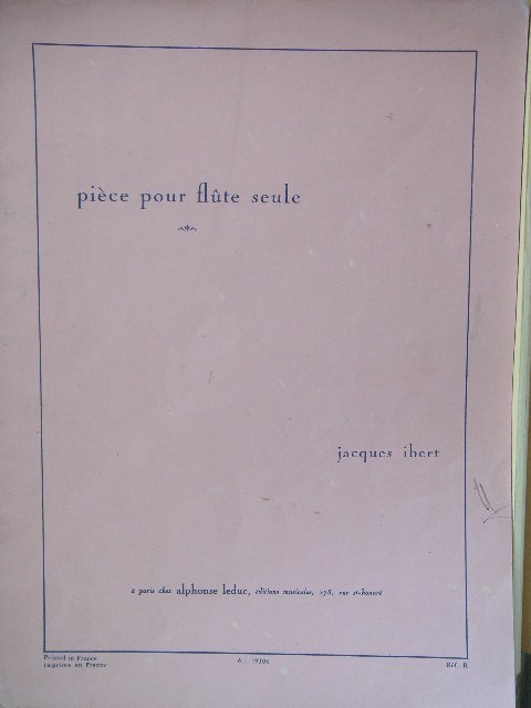 Piece Pour Flute Seule