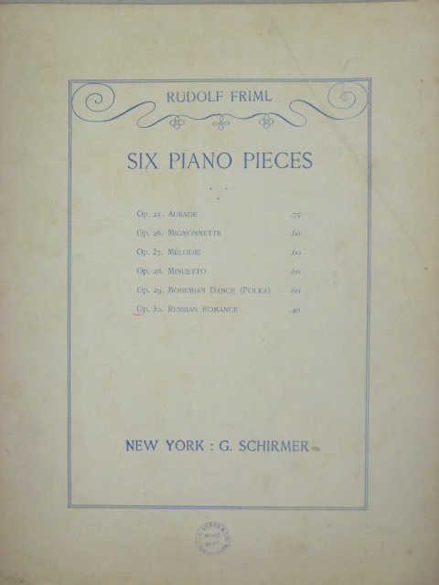 Russian Romance Op. 30