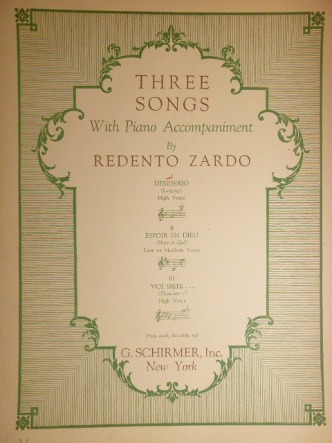 COLLECTION: Three Songs