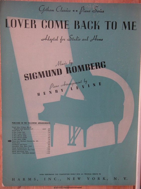 Lover Come Back to Me