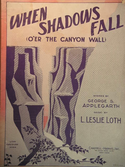 When Shadows Fall O'er the Canyon Wall