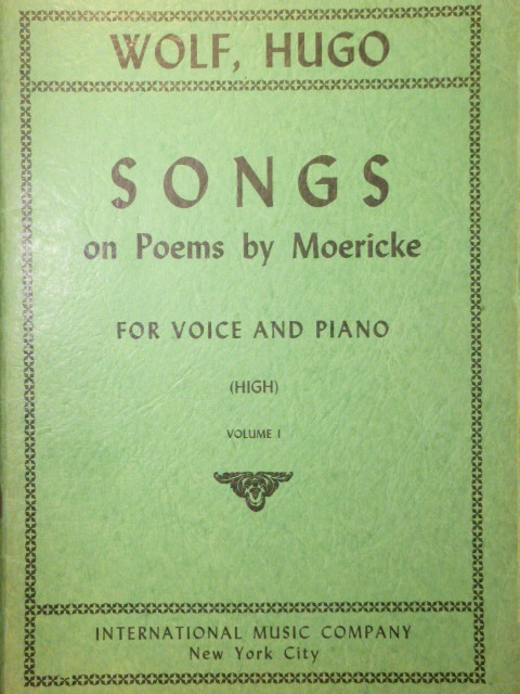 Songs on Poems by Moericke Vol. 1