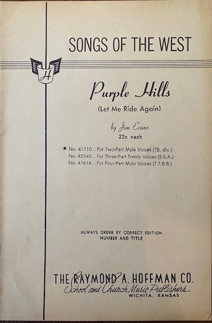 Purple Hills (Let Me Ride Again)