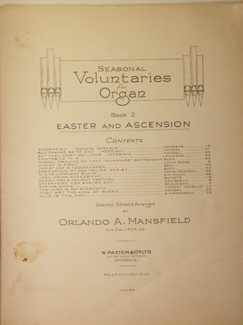 ALBUM: Seasonal Voluntaries for Organ