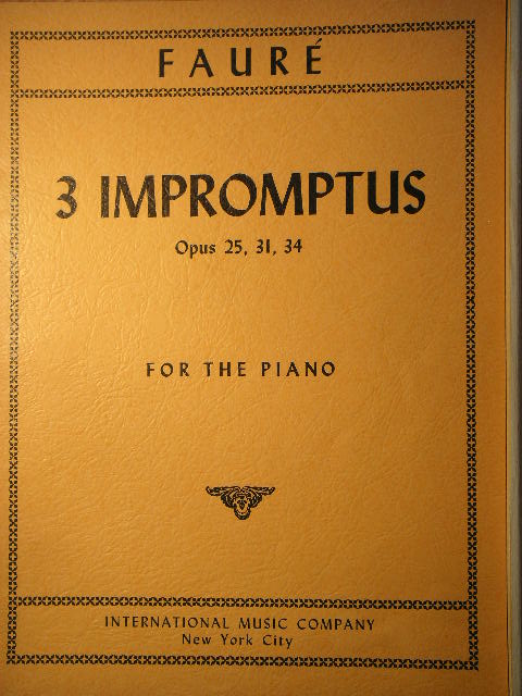 3 Impromptus, Op. 25, 31, 34