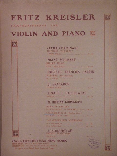 Chanson Indoue (Hindoo Chant)