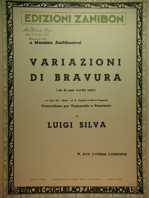 Variazioni di Bravura (on a single string)