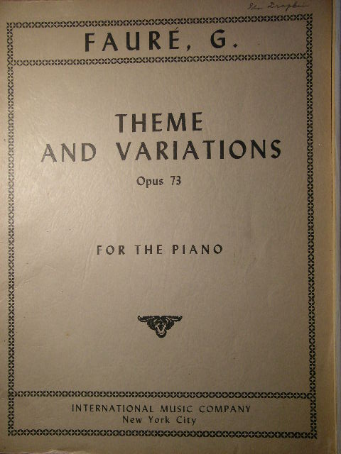 Theme and Variations, Op 73