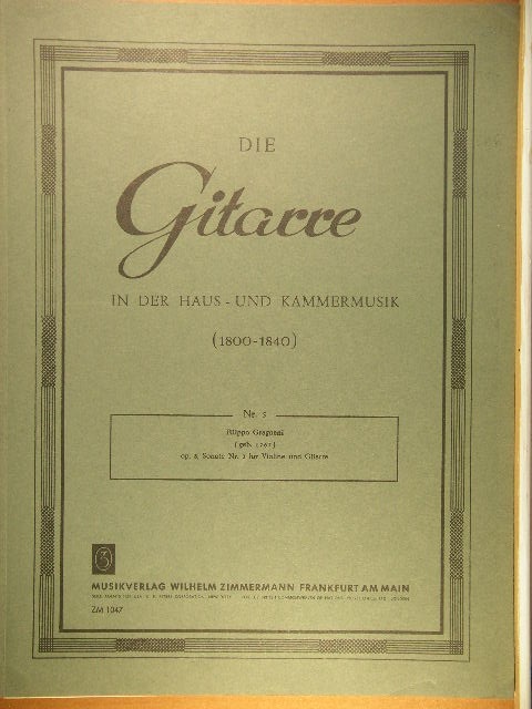 Second Sonata for Fiddle and Guitar Op. 8 No. 2