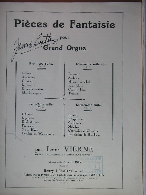 Pieces de Fantaisie (Second Suite) Op. 53