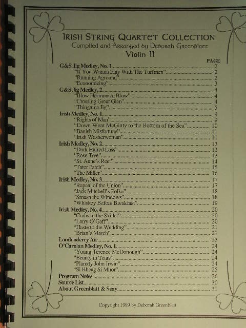 Irish String Quartet Collection