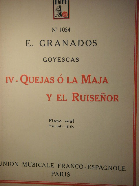 Quejas o la Maja y el Ruisenor