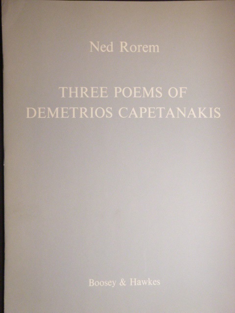 Three Poems of Demetrios Capetanakis