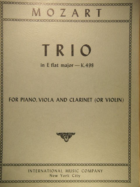 Trio in E flat major K. 498