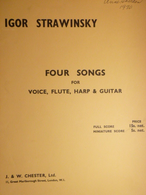 Four Songs for Voice, Flute, Harp & Guitar