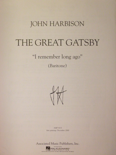I Remember Long Ago (from The Great Gatsby)