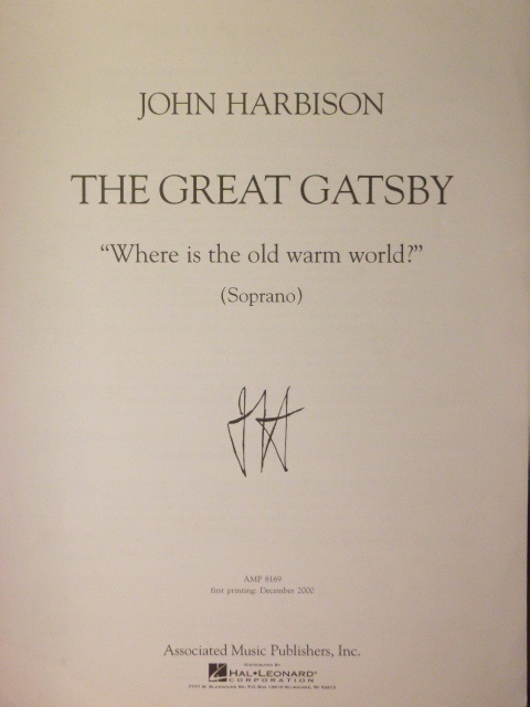 Where is the Old Warm World (from The Great Gatsby)