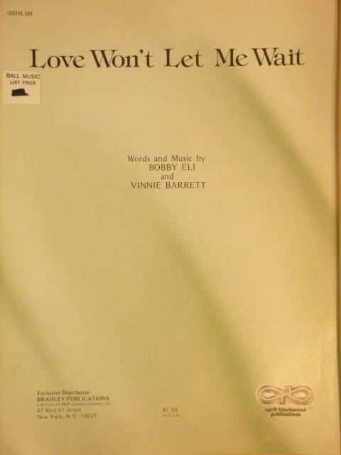 Love Won't Let Me Wait