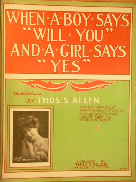 When A Boy Says 'Will You' and a Girl Says 'Yes'