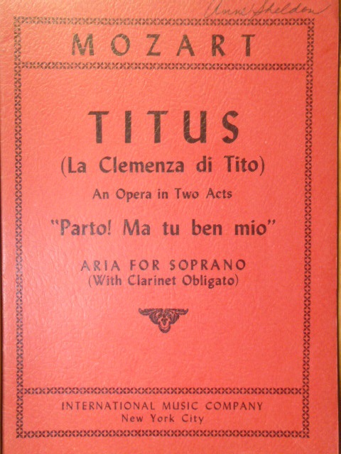 Parto! Ma tu ben mio (from Titus)