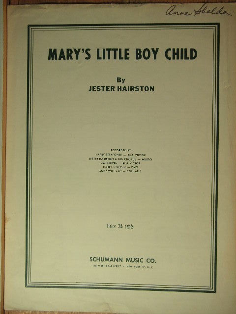 Mary's Little Boy Child
