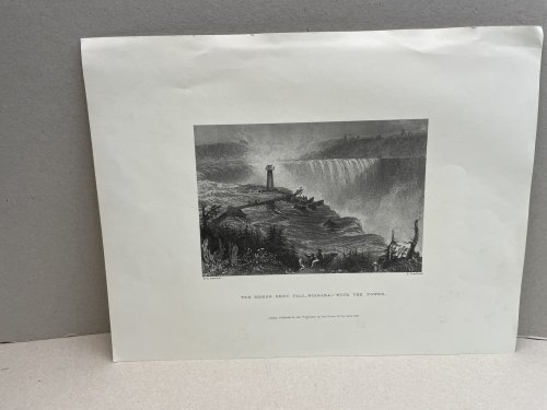 THE HORSE SHOE FALL , NIAGARA, WITH TOWER