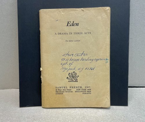 Eden: A Drama in Three Acts ( signed )