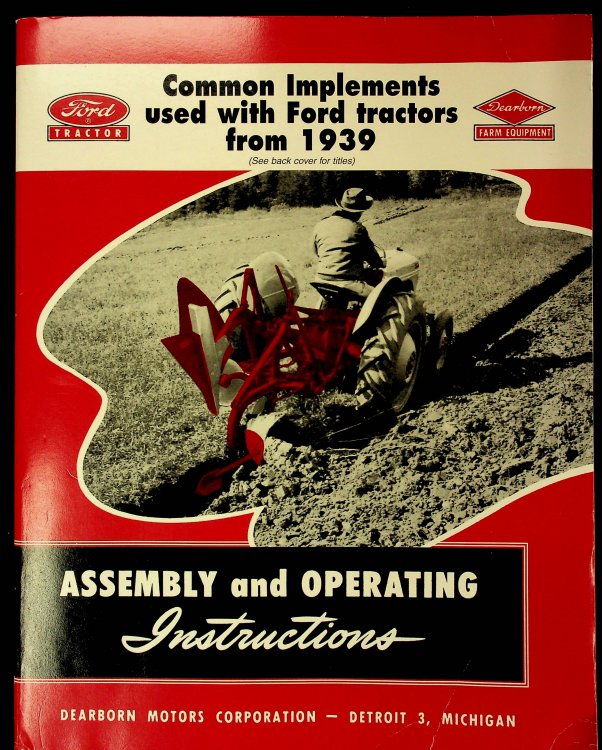 RAParts 39FTIM Common Implements Used with Fits Ford Tractors 1939-1953 Assembly Instructions