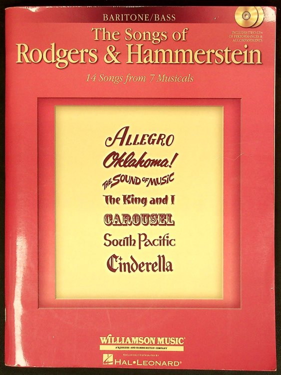 The Songs of Rodgers & Hammerstein: Baritone/Bass with online audio of performances and accompaniment