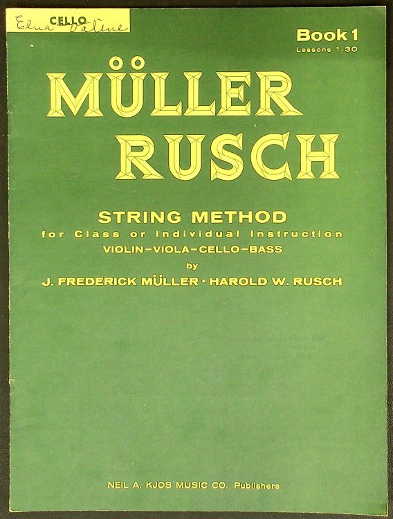 By J. Frederick Muller Kjos Muller-Rusch String Method Book 1-Cello [Paperback]