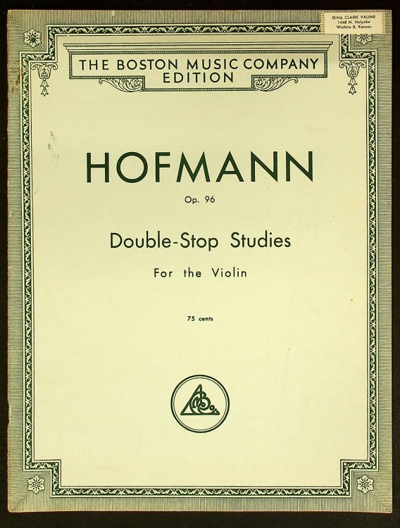 Double-Stop Studies for the Violin, Op. 96