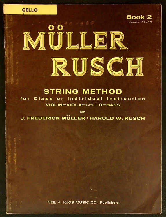 52CO - Muller Rusch String Method - Cello - Book 2 (For Class or individual Instruction)