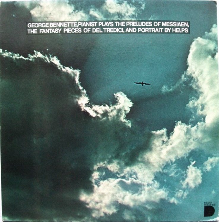 George Bennette, Pianist Plays the Preludes of Messiaen, the Fantasy Pieces of Del Tredici, and Portrait By Helps