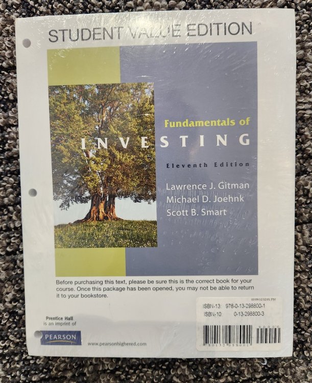 Fundamentals of Investing + New Myfinancelab With Pearson Etext Access Card: Student Value Edition