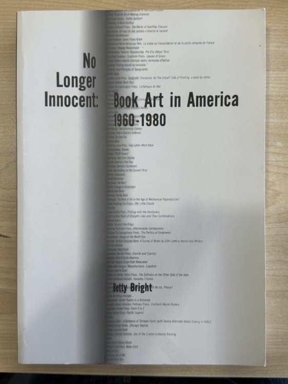 No Longer Innocent: Book Art in America 1960-1980