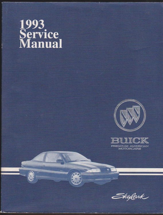 1993 BUICK SKYLARK SERVICE MANUAL